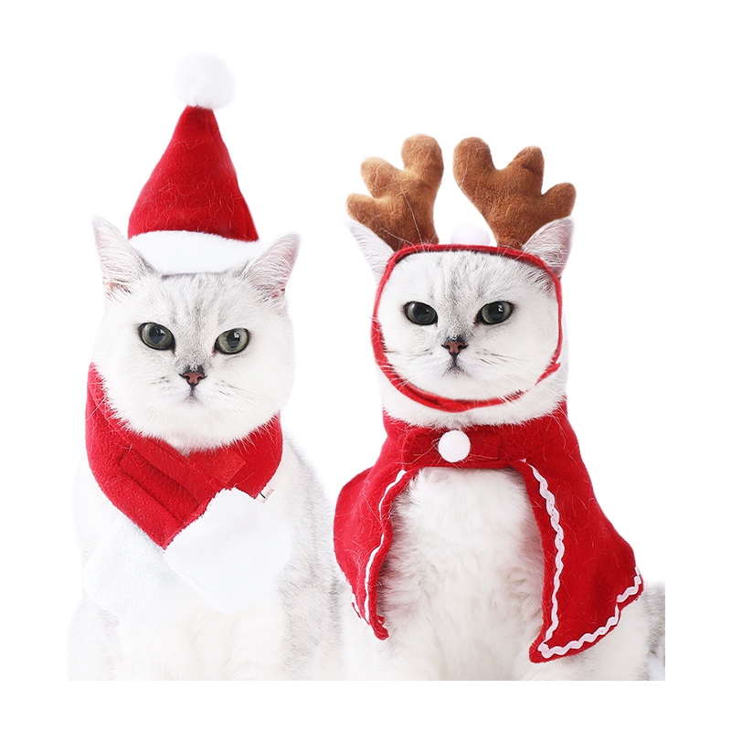 Mga accessories para sa damit ng aso pusa ng Pasko