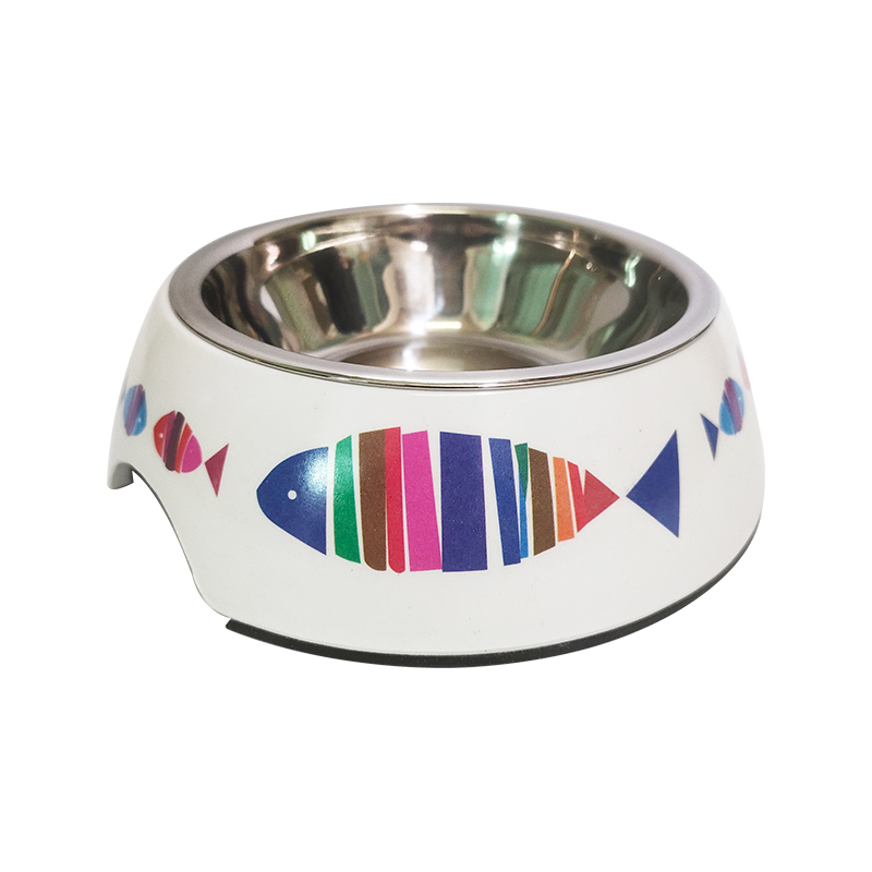 Hindi kinakalawang na asero dog cat water at food bowl