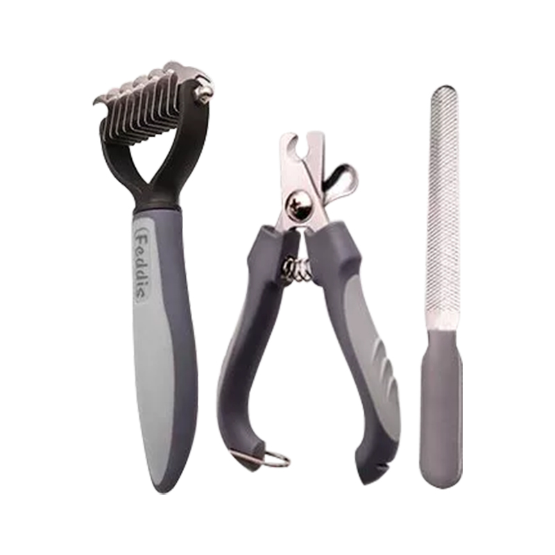 Stainless steel pet dog at cat grooming tool kit