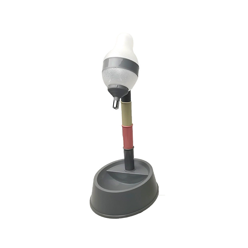 Adjustable height pet water drinker na may mangkok