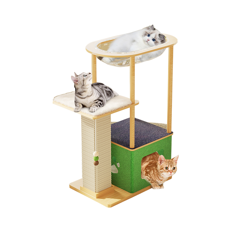 Cat indoor climbing frame na naglalaro ng bahay